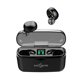 CALLMATE Power Tune (TWS Buds) Built-in Power Bank Bluetooth Headset (Black, True Wireless)