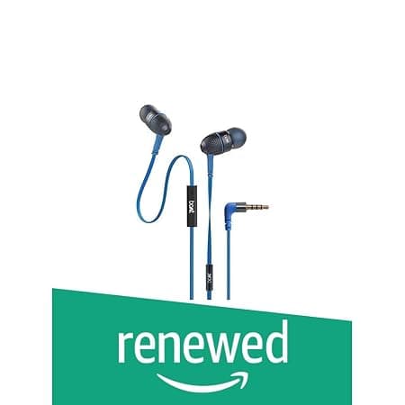 (Renewed) Boat BassHeads 225 Special Edition in-Ear Headphones with mic (Blue) In-Ear Headphones