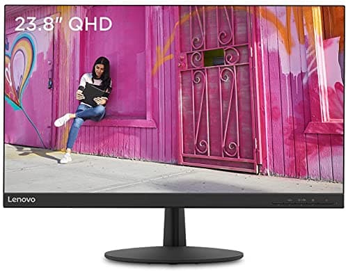 (Renewed) Lenovo 23.8" QHD Near Edgeless Monitor, IPS Panel, 16:9 Aspect Ratio, 75Hz, 4ms, 1000:1 Contrast, Anti Glare HDMI, AMD FreeSync, WLED Ba