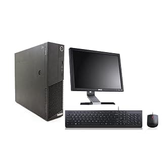 (Renewed) Lenovo ThinkCenter M80 Desktop (Intel Core i3/4 GB RAM(Upgradable to 8GB) / 250 GB HDD/ Windows 7, MS Office/USB, Ethernet,VGA, 17 inch HD Monitor (1380 x 800), Intel HD graphics), Black
