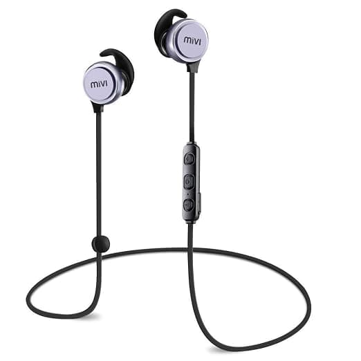 (Renewed) Mivi Thunder Beats Wireless Bluetooth Earphones - Gun Metal Audio Headphones