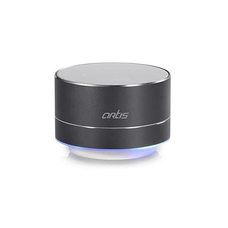 Artis BT10 Wireless Portable Bluetooth Speaker with Aux in/TF Card Reader/Mic. / Led Light (Black)