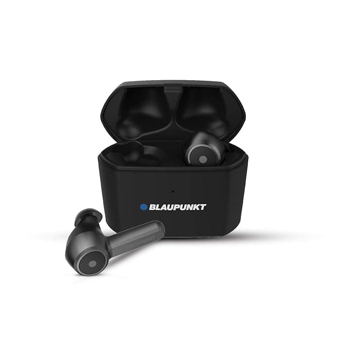 Blaupunkt BTW Pro Truly Wireless Earphones with Dual Mic, Aptx Sound Headphones and Water/Sweat Proof IPX7 (Grey) In-Ear