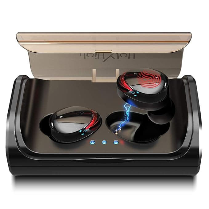 HolyHigh TWS Earbuds, True Wireless Bluetooth 5.0 Earphones 130Hours Playtime, Wireless Heaphones with Mic Stereo Call 3D Sound in Ear Wireless Sport