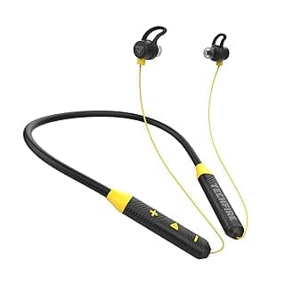 Techfire tf100 Wireless Bluetooth In Ear Neckband Headphone with Mic (Black/Yellow)