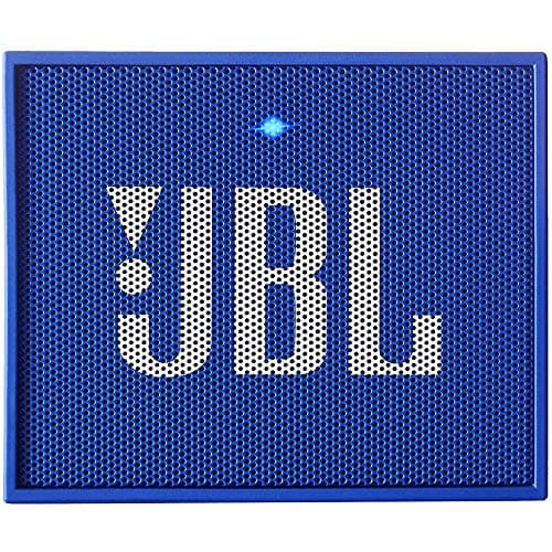 (Renewed) JBL Go + Portable Wireless Bluetooth Speaker with Mic (Blue)