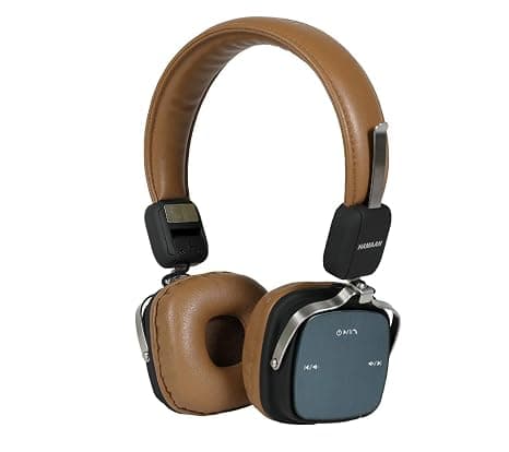 Hamaan H-40 Wired & Wireless Bluetooth On-Ear Stereo Headphones with Mic (Brown)