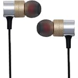 EDGE ES04 in-Ear Explosive Bass Earphones with in-Line MIC (Black) (ES04, Gold)