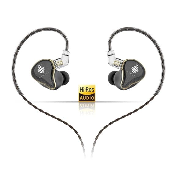 HIDIZS MS4 HiFi in-Ear Monitor Headphones, Hi-Res Audio IEM Earphones with Detachable Cable Four Driver Hybrid (1 Dynamic + 3 Knowles BA) Noise-Isolat