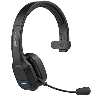 AirSound M100 Pro Bluetooth Wireless Headset | Flexible Microphone, for Conference Calls, 32 Hr Talk Time, CVC 8.0 Noise-Cancelling On-Ear for Office Home Business Online Meeting, Skype Call Centre.