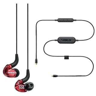 Shure SE535LTD+BT1 Limited Edition Wireless Sound Isolating Earphones with Bluetooth Enabled Communication Cable (Red)