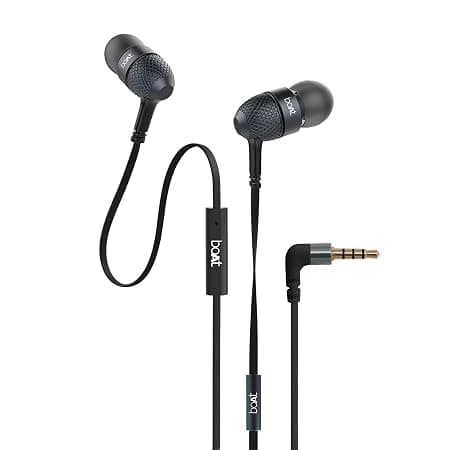 (Renewed) Boat BassHeads 225 in-Ear Super Extra Bass Headphones (Black) In-Ear