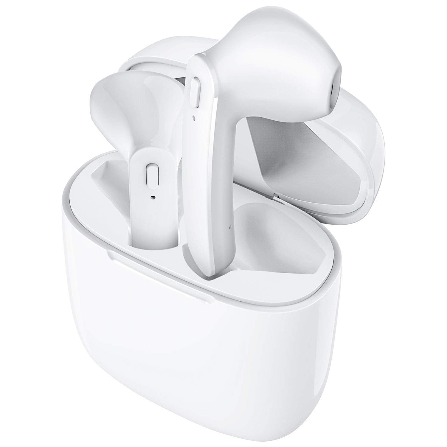 Techfire Boom Boom Bluetooth 5.0 True Wireless Earbuds, 5 H Cyclic Playtime Waterproof TWS Headphones with Charging Case and mic, in-Ear Stereo Earpho