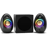 Bluedee Computer Speakers with Subwoofer, 2.1 PC Speakers, 80W Peak Power | DSP-Tuned Sound, Deep Bass, Adapter Powered, Blue
