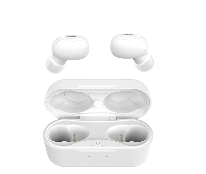 Jabees Beeing Advanced Situational Awareness True Wireless Earbuds Bluetooth 5.0 Fast Charging Earbuds Qi Enabled Wireless Charging Case(White) Mobile