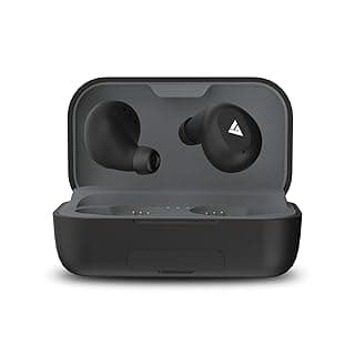 (Renewed) Boult Audio AirBass PowerBuds True Wireless Earbuds with 120 Hours Total Playtime with case, Touch Controls, IPX7 Waterproof in-Built Power Bank for Mobile Charging (Black)
