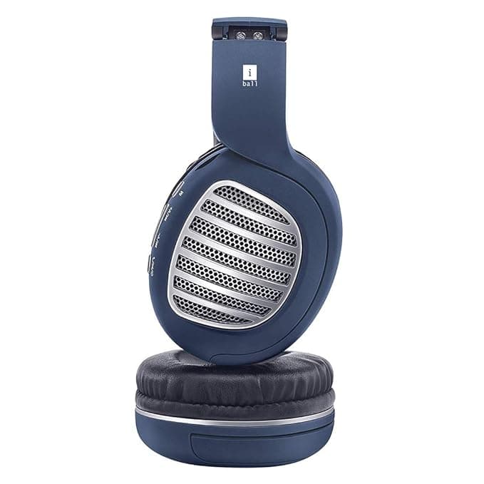 iBall Decibel BT01 Smart Headphone with Alexa Enabled – Blue, Black and Silver Over-Ear Headphones