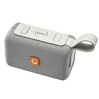 DOSS E-Go Portable Bluetooth Speaker with Loud Volume, IPX6 Waterproof and Rugged for Home and Outdoor, Built-in Mic. Perfect Wireless Speaker for iPhone, Samsung and More - Grey