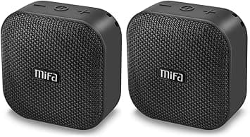 Mifa A1 Bluetooth Speakers 2 Set with APP Control HD Stereo Sound System 2 in 1 (Black) Bluetooth Speakers
