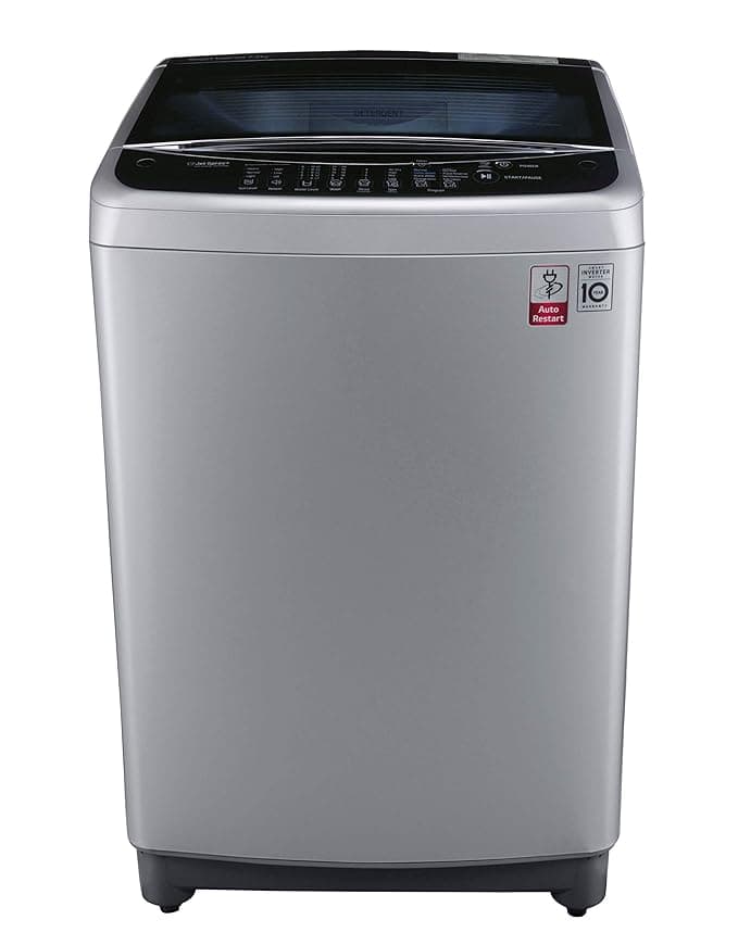 LG 7 Kg Inverter Fully-Automatic Top Loading Washing Machine (T8077NEDL1, Free Silver) Washing Machines & Dryers