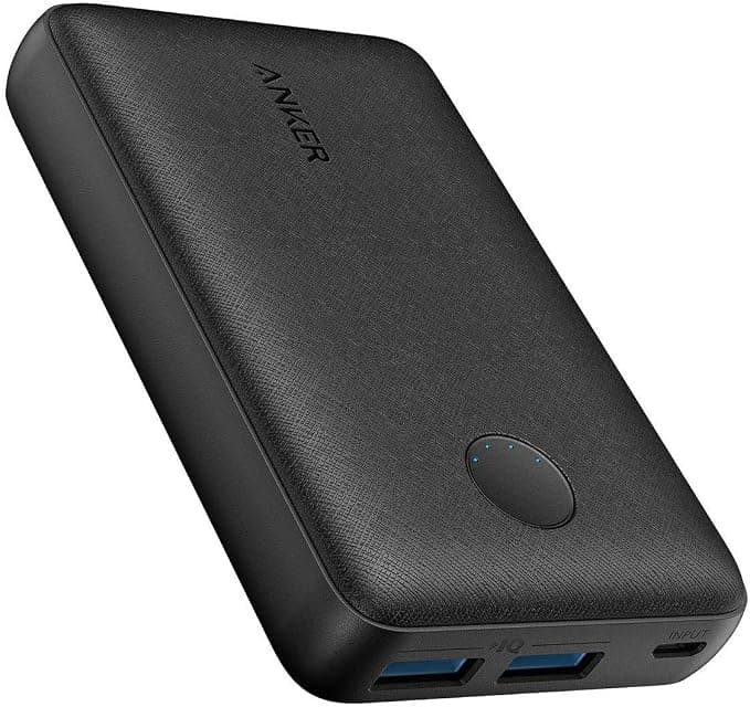 Anker PowerCore Select 10000, 10000mAh Portable Charger with 2 USB-A Ports, Light and Portable Power Bank, Power IQ 1.0 12W External Battery with Mult