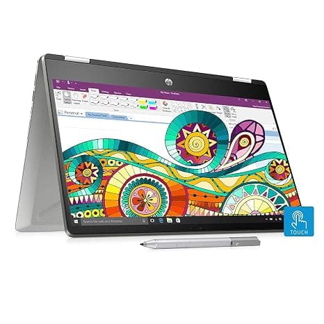 HP Pavilion x360 dh0044TX 2019 14-inch Laptop (8th Gen i3-8145U/4GB/1TB HDD + 256GB SSD/Windows 10 Home/2GB Graphics), Natural Silver Laptops