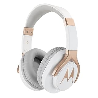Motorola Pulse 3 Max Over Ear Wired Headphones with Alexa (White)