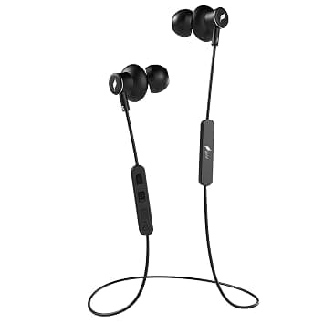 Leaf Fit Wireless Bluetooth Earphones with Mic and 8 Hours Battery Life (Carbon Black) In-Ear