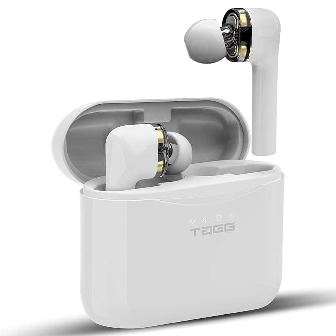TAGG ZeroG True Wireless Earbuds Earphones with CVC 8.0 Microphone & Charging Case || Bluetooth 5.0 || Auto Pairing & Smart Touch Controls, Up