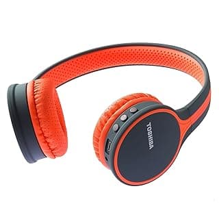 TOSHIBA RZE-BT180H Wireless Bluetooth On Ear Headphone with Mic (Orange)