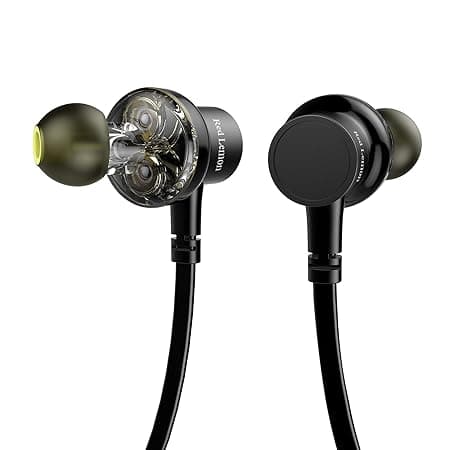 Red Lemon Dhoom Pro D100 Bluetooth Wireless Neckband Dual Drivers in-Ear Sports Headphone – Active Black In-Ear