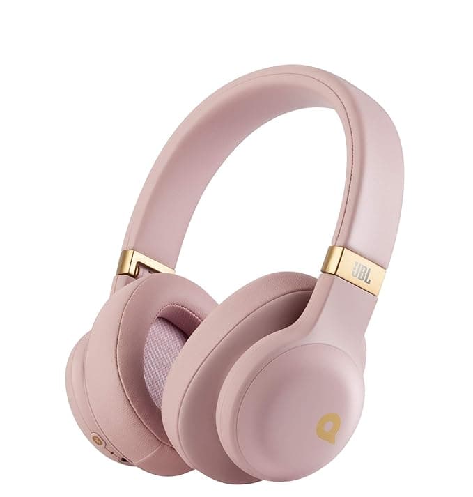 (Renewed) JBL E55BT Quincys Signature Sound Wireless Over-Ear Headphones (Dusty Rose)