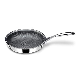 Stahl Triply Stainless Steel Artisan Hybrid Frypan with Lid, 6420, 20cm, 1.3 Liters, 1-Piece, Silver