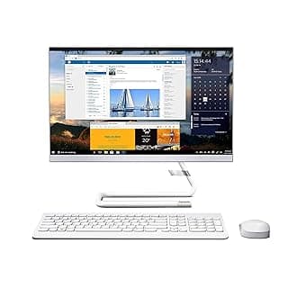 Lenovo IdeaCentre A340 21.5” FHD IPS All-in-One Desktop (10th Gen Intel Core i3/8GB/1TB HDD+256GB SSD/Win 10/Office/with Slim DVD±RW/HD 720p Camera/Wireless Keyboard & Mouse) Foggy White F0EB00QSIN