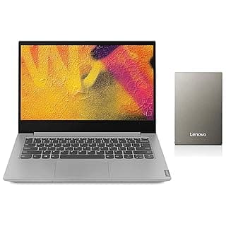 Lenovo Ideapad S340 Intel Core i5 10th Generation 14 inch FHD Thin and Light Laptop (8GB/1TB HDD + 256 GB SSD/Windows 10/MS Office/Platinum Grey/1.55Kg)-Lenovo 2TB External Hard Drive F309 USB3.0