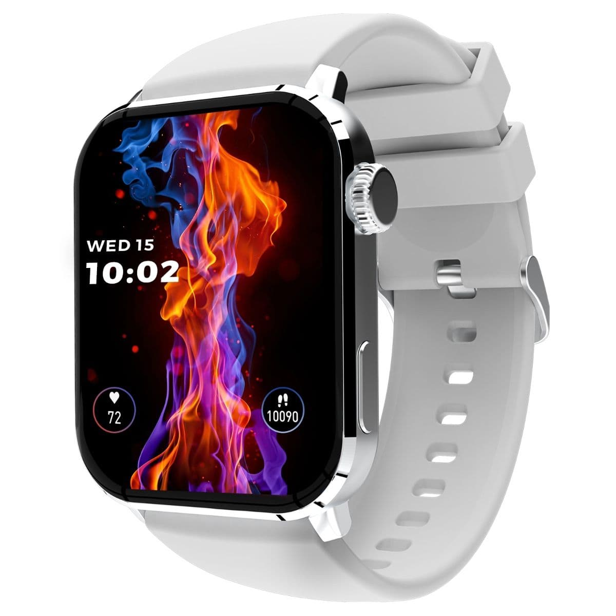 beatXP UNBOUND+ 1.8" AMOLED 1000nits Bright Display, One-Tap BT Calling Smartwatch (Grey Strap)