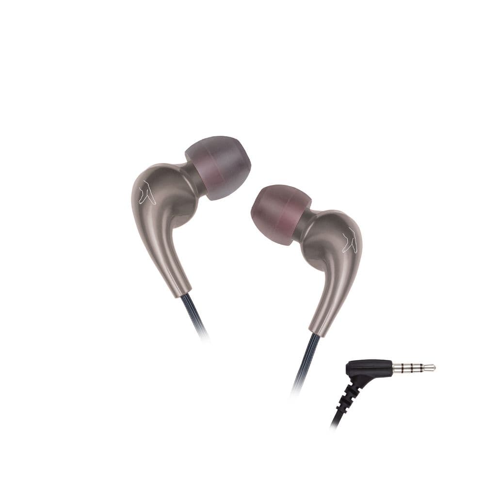 FINGERS Beautific Wired Earphones (Exclusive Earbuds | In-line Mic | L-pin Connector - Dark Silver)