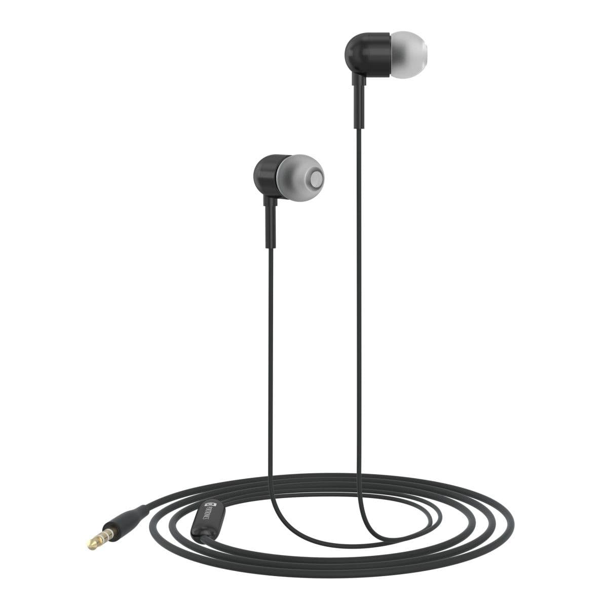 Portronics Conch 50 in-Ear Wired Earphone with Mic, 3.5mm Audio Jack-POR-1488 - Black