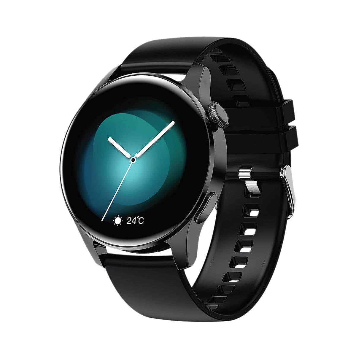 HAMMER Pulse 4.0 Bluetooth Calling unisex round dial Smart Watch, Touch Screen & Spo2 (Black)