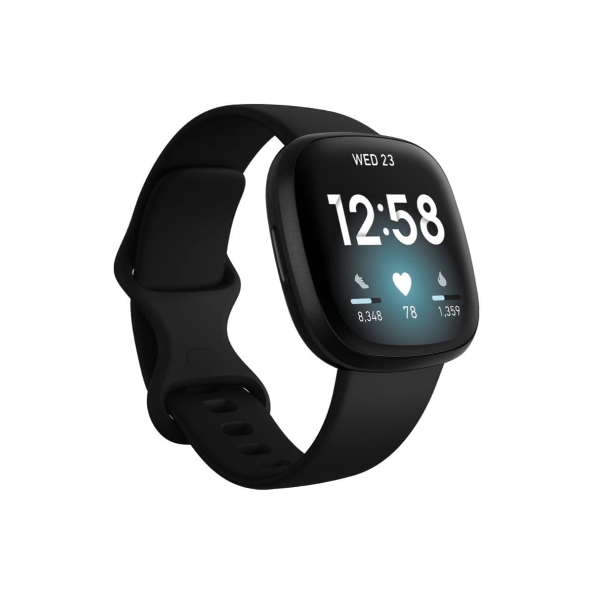Fitbit Versa 3, Black/black Aluminum