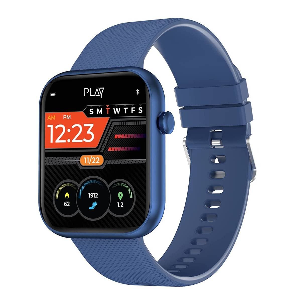 PLAY PLAYFIT DIAL3_Blue+Blue 1.8' Full Touch IPS DisBluetooth Calling(Blue+Blue)