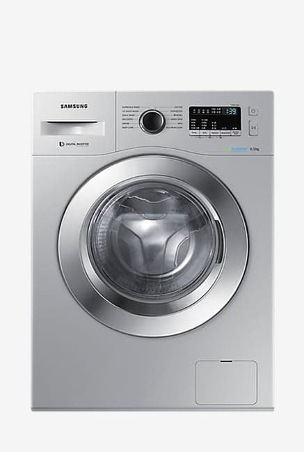 Samsung 6.5 Kg Inverter Fully-Automatic Front Load Washing Machine with Heater (WW65M224K0S,Silver)