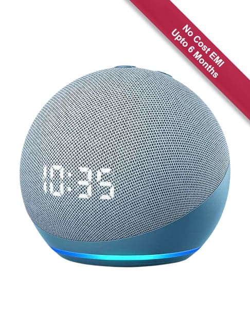 Amazon Echo Dot (4th Gen) Smart Speaker with Amazon Alexa and LED Clock (Blue)