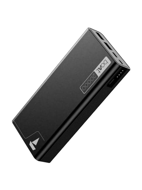 Boat Energyshroom PB400 20000mAh Powerbank with Smart IC Protection, 22.5W Fast Charging (Black)