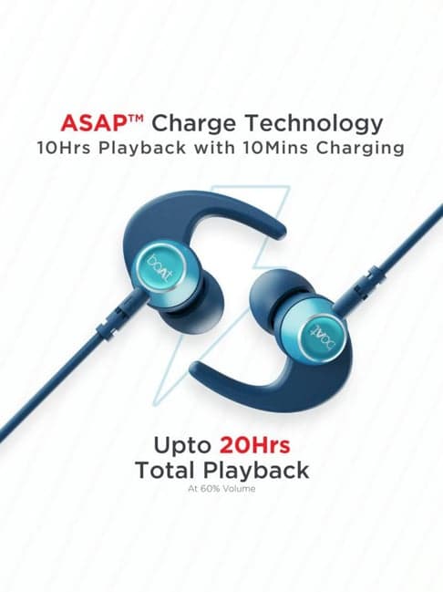 Boat Rockerz 235 Pro In Ear Wireless Bluetooth Neckband with BEAST Mode & ENx Technology (Blue)