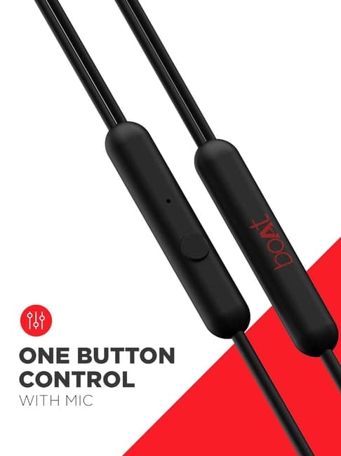 boAt Bassheads 104 T Wired Earphone with Mic (Black)