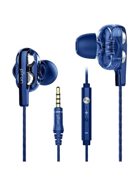 PTron Boom Pro 4D In-Ear Wired Earphones (Dark Blue)