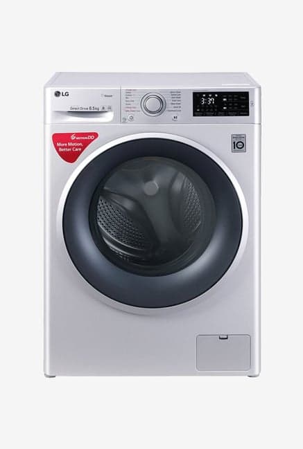 LG 6.5 Kg Inverter Fully-Automatic Front Load Washing Machine with Heater (FHT1065SNL,Silver)
