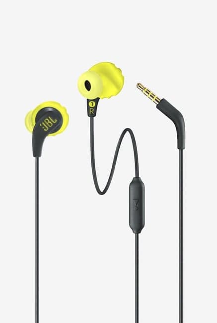 Jbl Endurance Run Sweatproof Sports Wired Earphones With One-Button Remote And Microphone (Yellow)