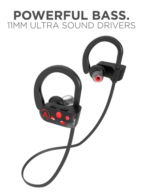 boAt Rockerz 261 T Wireless Headset with Sporty Ergonomics, IPX7 & Up To 8H Playtime (Red)